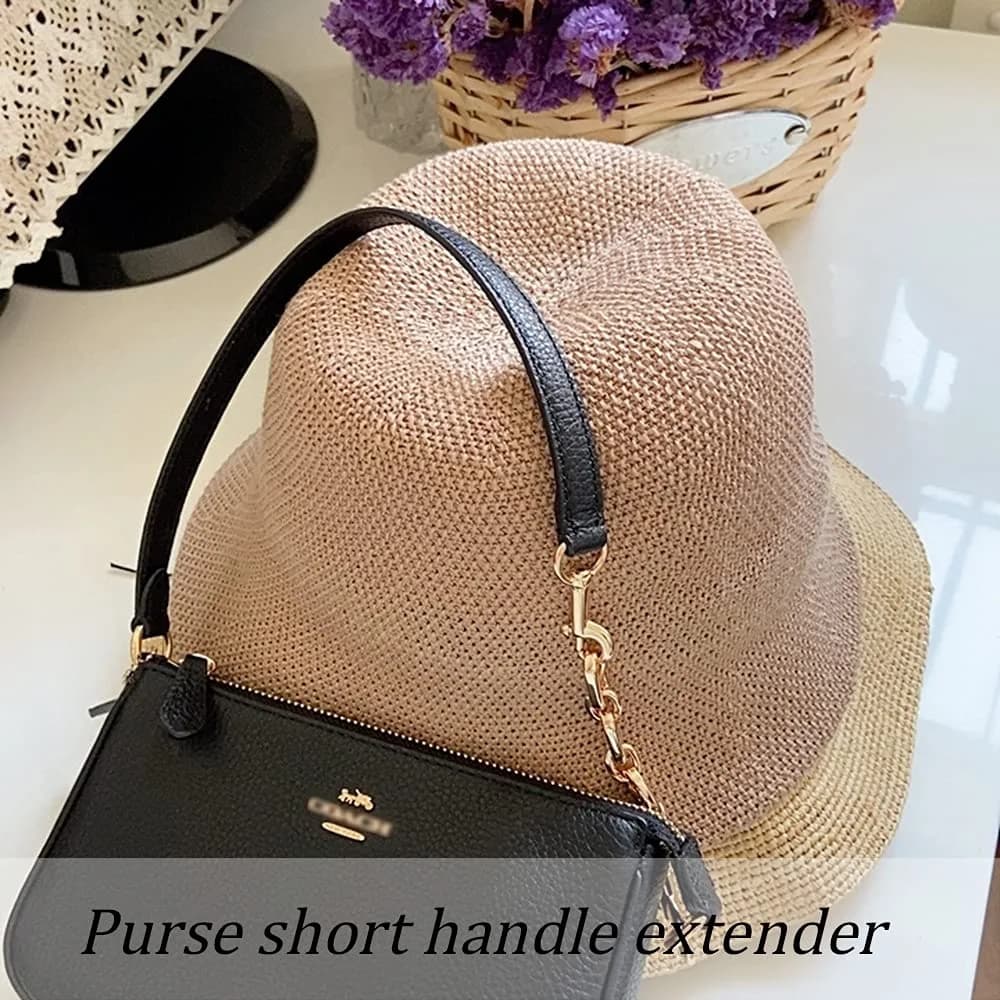 COICOIC 2Pcs Shiny Gold Purse Strap Extender 12cm (4.7") | Adds Length for Shoulder Crossbody Bags - view 4