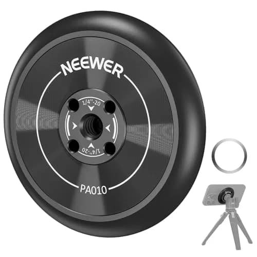 NEEWER Magnetic Phone Tripod Mount Adapter with Adhesive Ring for MagSafe iPhones | 59mm x 59mm x 7mm thumbnail 1