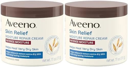 Aveeno Skin Relief Intense Moisture Repair Body Cream Pack of 2 | Fragrance-Free, 660ml (22 Fl Oz) | Triple Oat & Shea Butter for Extra-Dry Skin thumbnail 1