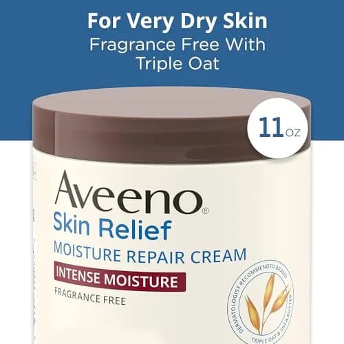 Aveeno Skin Relief Intense Moisture Repair Body Cream Pack of 2 | Fragrance-Free, 660ml (22 Fl Oz) | Triple Oat & Shea Butter for Extra-Dry Skin thumbnail 2