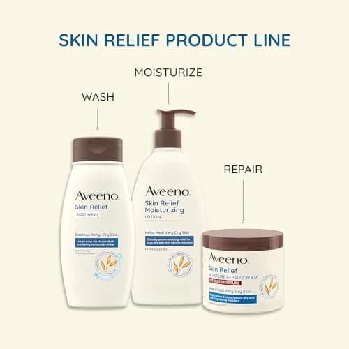 Aveeno Skin Relief Intense Moisture Repair Body Cream Pack of 2 | Fragrance-Free, 660ml (22 Fl Oz) | Triple Oat & Shea Butter for Extra-Dry Skin thumbnail 3