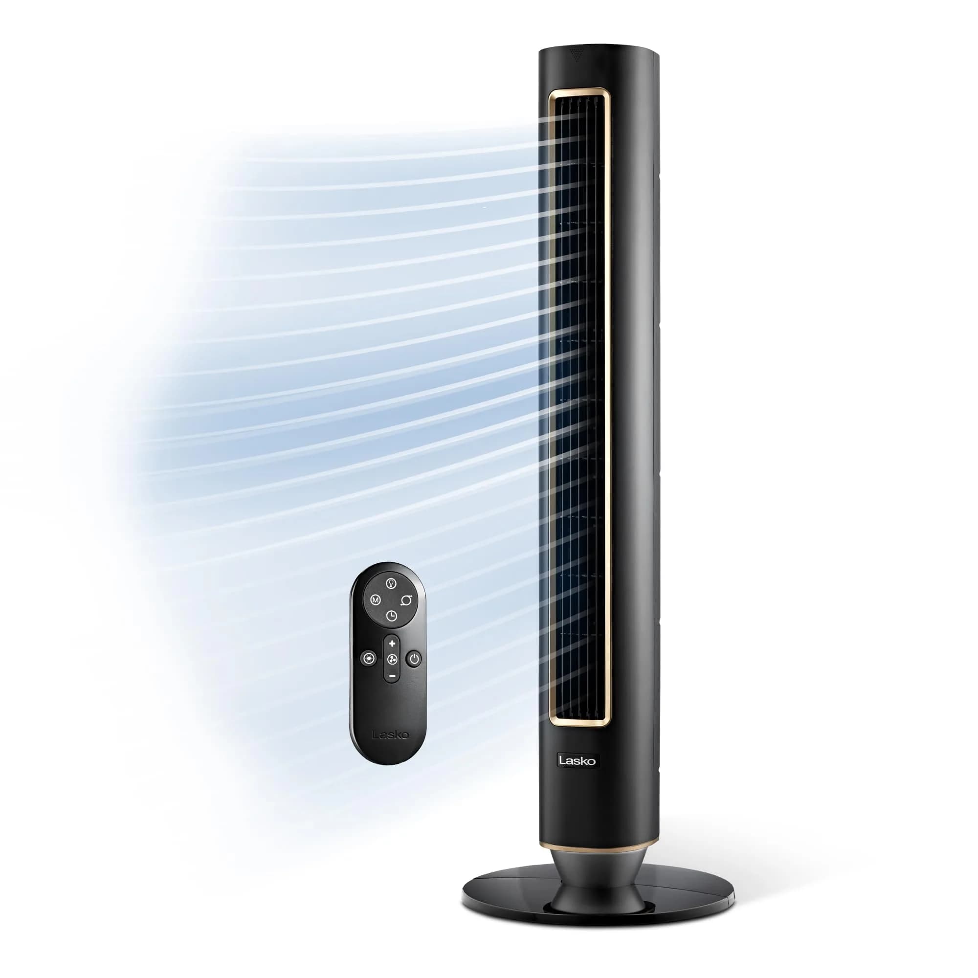 Lasko 40" Pinnacle DC Tower Fan with Remote | Whisper-Quiet 24 dBA, 12 Speeds, Night Mode