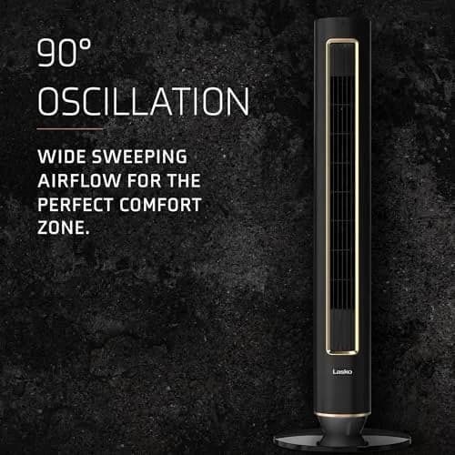 Lasko 40" Pinnacle DC Tower Fan with Remote | Whisper-Quiet 24 dBA, 12 Speeds, Night Mode thumbnail 5