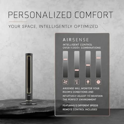 Lasko 40" Pinnacle DC Tower Fan with Remote | Whisper-Quiet 24 dBA, 12 Speeds, Night Mode thumbnail 6