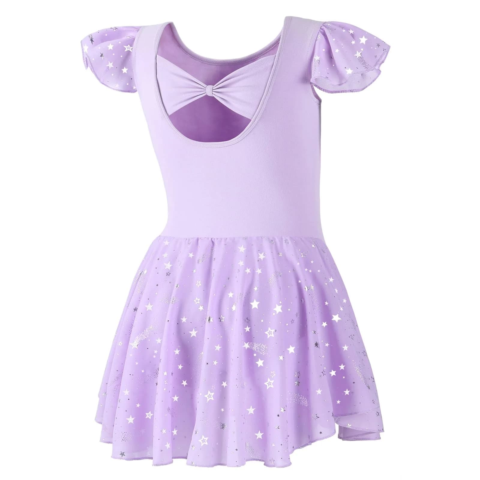 DIPUG Girls Dance Dress Ballet Leotards for Girls 2-12Y | Breathable, Elegant & Comfortable — Purple