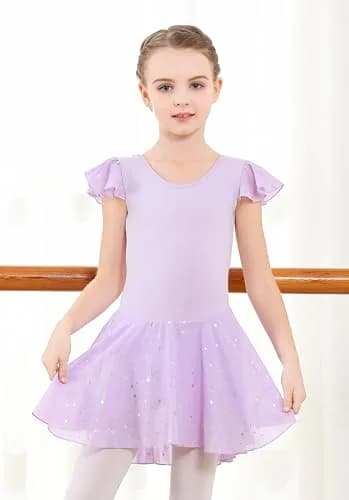 DIPUG Girls Dance Dress Ballet Leotards for Girls 2-12Y | Breathable, Elegant & Comfortable thumbnail 2