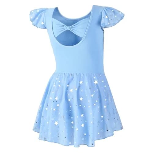 DIPUG Girls Ballet Leotard Blue | Breathable, Stretchy & Elegant (2-12Y) thumbnail 1