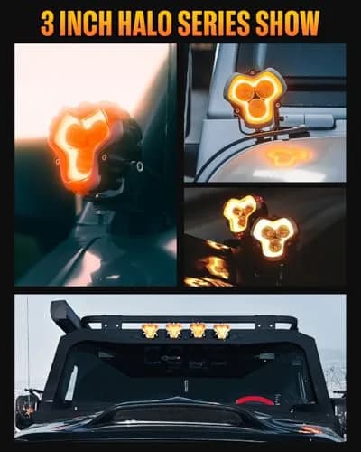 NOVSIGHT Halo Series 3 Inch Offroad LED Pods Drive Beam | Bright, Durable, IP68 Waterproof thumbnail 4