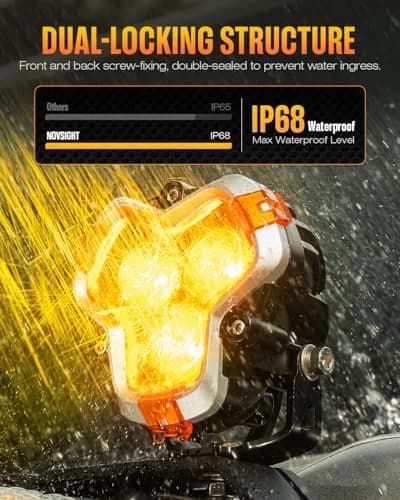 NOVSIGHT Halo Series 3 Inch Offroad LED Pods Drive Beam | Bright, Durable, IP68 Waterproof thumbnail 5