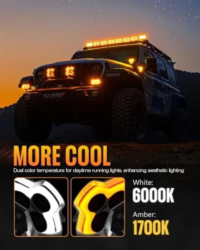 NOVSIGHT Halo Series 3 Inch Offroad LED Pods Drive Beam | Bright, Durable, IP68 Waterproof thumbnail 3