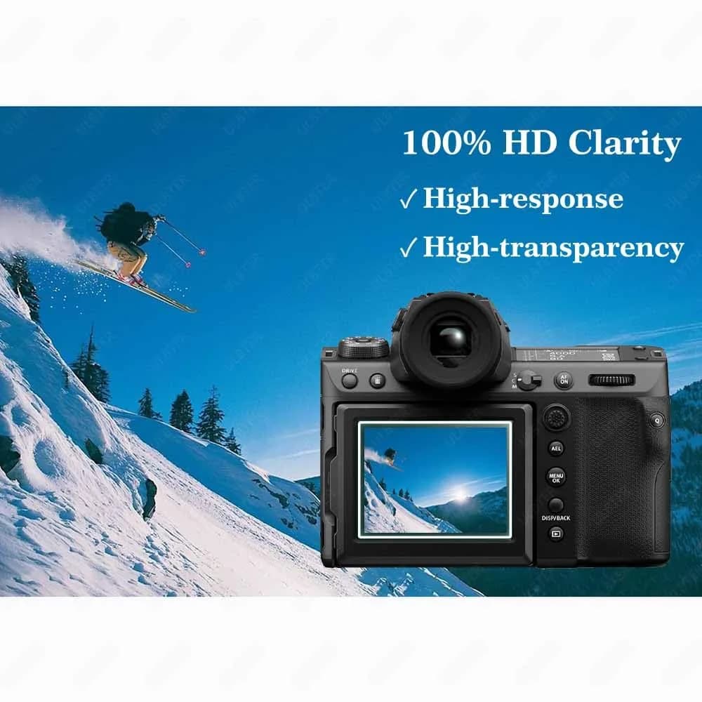 ULBTER Tempered Glass Screen Protector for Fujifilm GFX 100 II LCD & Top Screen | 2+2 Pack - view 5