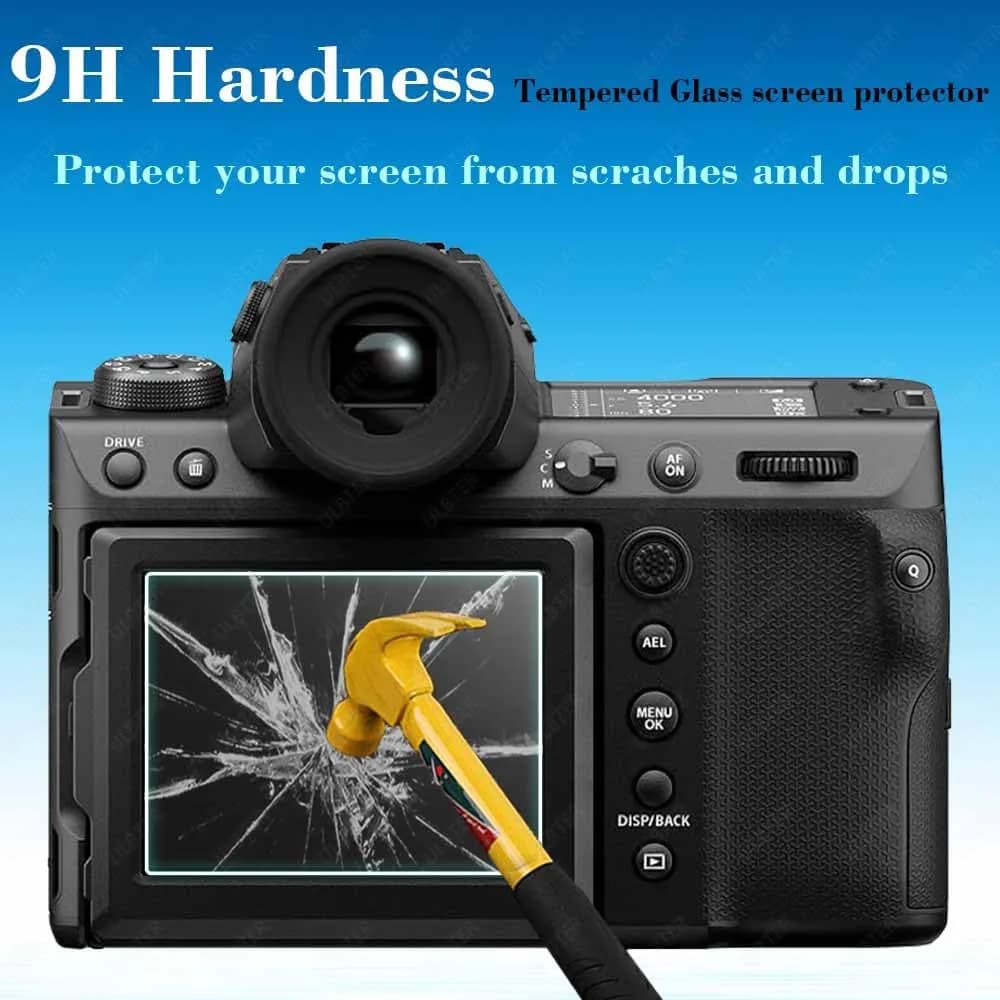 ULBTER Tempered Glass Screen Protector for Fujifilm GFX 100 II LCD & Top Screen | 2+2 Pack - view 3