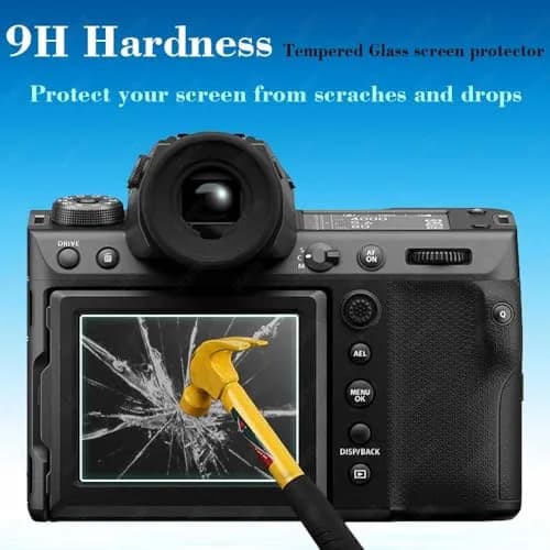 ULBTER Tempered Glass Screen Protector for Fujifilm GFX 100 II LCD & Top Screen | 2+2 Pack thumbnail 3