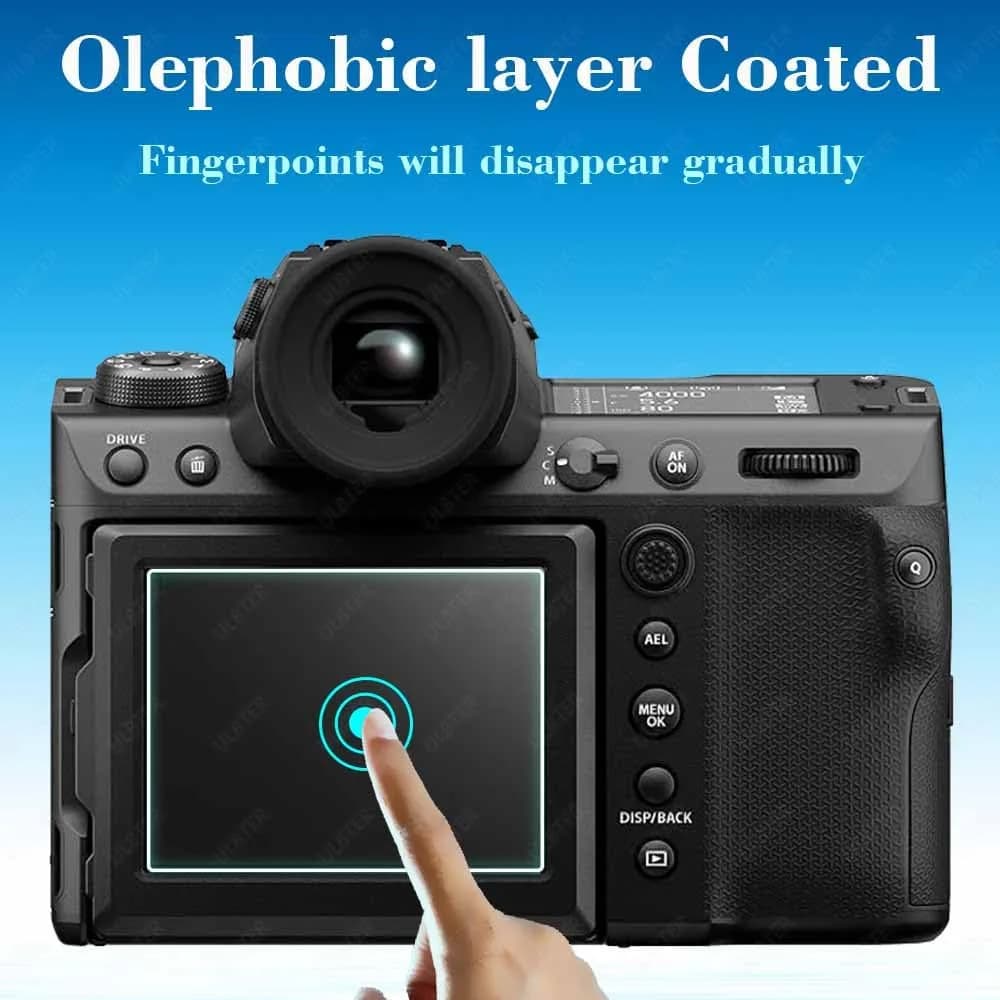 ULBTER Tempered Glass Screen Protector for Fujifilm GFX 100 II LCD & Top Screen | 2+2 Pack - view 4
