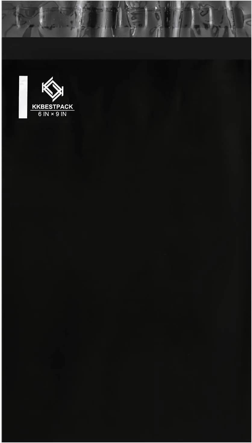 KKBESTPACK Black Poly Mailers 6x9 in, 1000 Pcs | Bulk Shipping Bags for Small Business - main product image