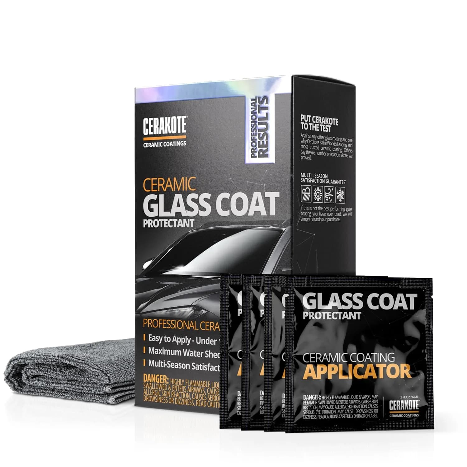 CERAKOTE Ceramic Glass Coat Protectant Wipes | 4 Wipes (10.3cm x 16.7cm x 5.2cm)