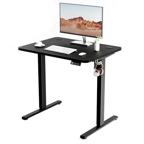 ERGOMAKER Small Standing Desk 32"x24" Height Adjustable Sit-Stand Office Black | Ergonomic & Durable thumbnail 1