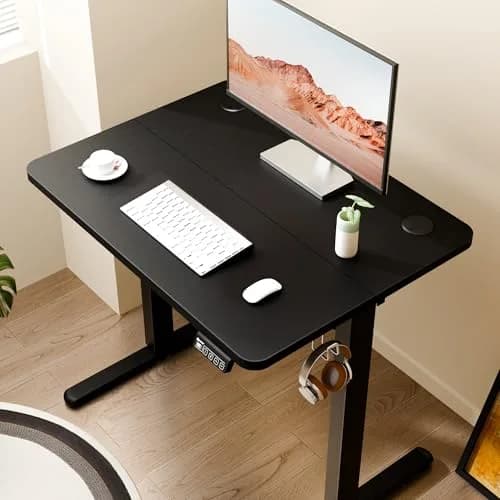 ERGOMAKER Small Standing Desk 32"x24" Height Adjustable Sit-Stand Office Black | Ergonomic & Durable thumbnail 5