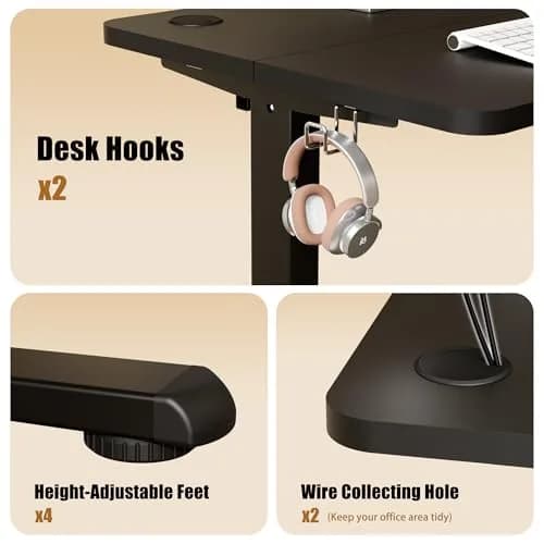 ERGOMAKER Small Standing Desk 32"x24" Height Adjustable Sit-Stand Office Black | Ergonomic & Durable thumbnail 8