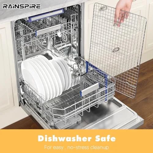 Rainspire 304 Stainless Steel Cooling Rack 21.8cm x 30.2cm (8.5"x12") | Oven-Safe, Dishwasher-Safe, Rust-Resistant thumbnail 5