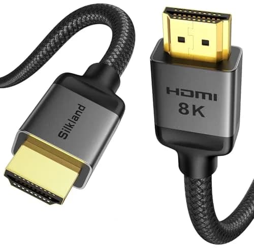 Silkland 16.5FT HDMI 2.1 Cable 48Gbps 10K 8K HDR | Ultra High Speed Braided thumbnail 1