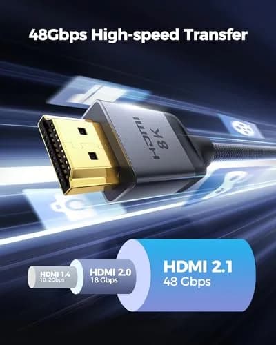 Silkland HDMI 2.1 eARC/ARC Cable 3.3FT | Ultra High Speed 48Gbps, Certified, Braided thumbnail 8