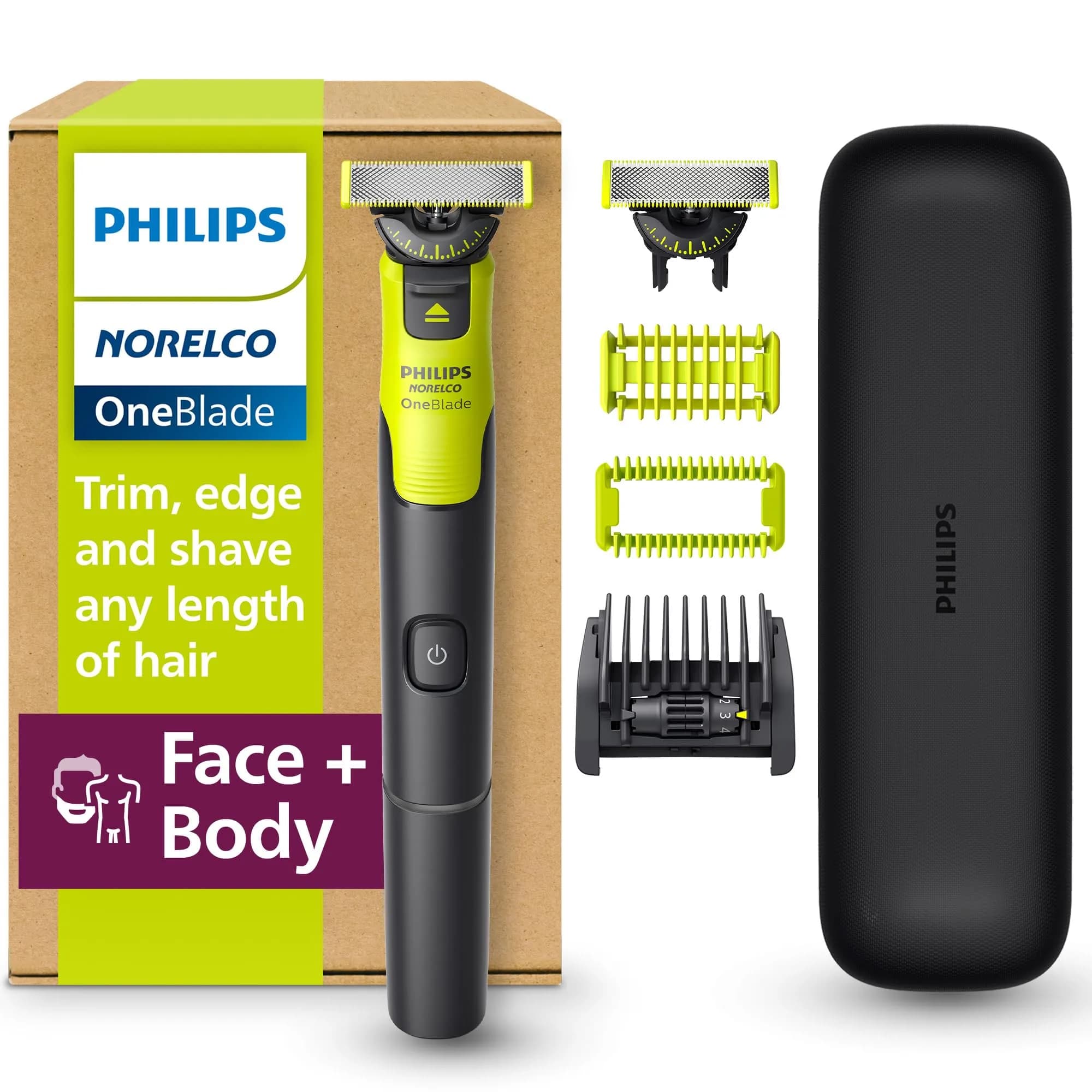 Norelco OneBlade 360 Face + Body Trimmer & Shaver with Connectivity | Wet & Dry, App Guidance, 5-Year Warranty
