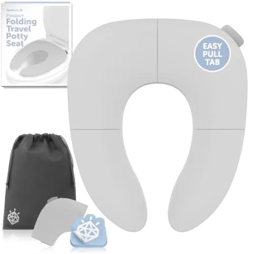 Jool Baby Folding Travel Potty Training Seat – Easy-Remove Pull Tab (Gray) | Portable, Compact & Lightweight thumbnail 1