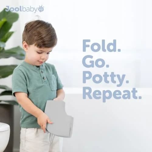 Jool Baby Folding Travel Potty Training Seat – Easy-Remove Pull Tab (Gray) | Portable, Compact & Lightweight thumbnail 2
