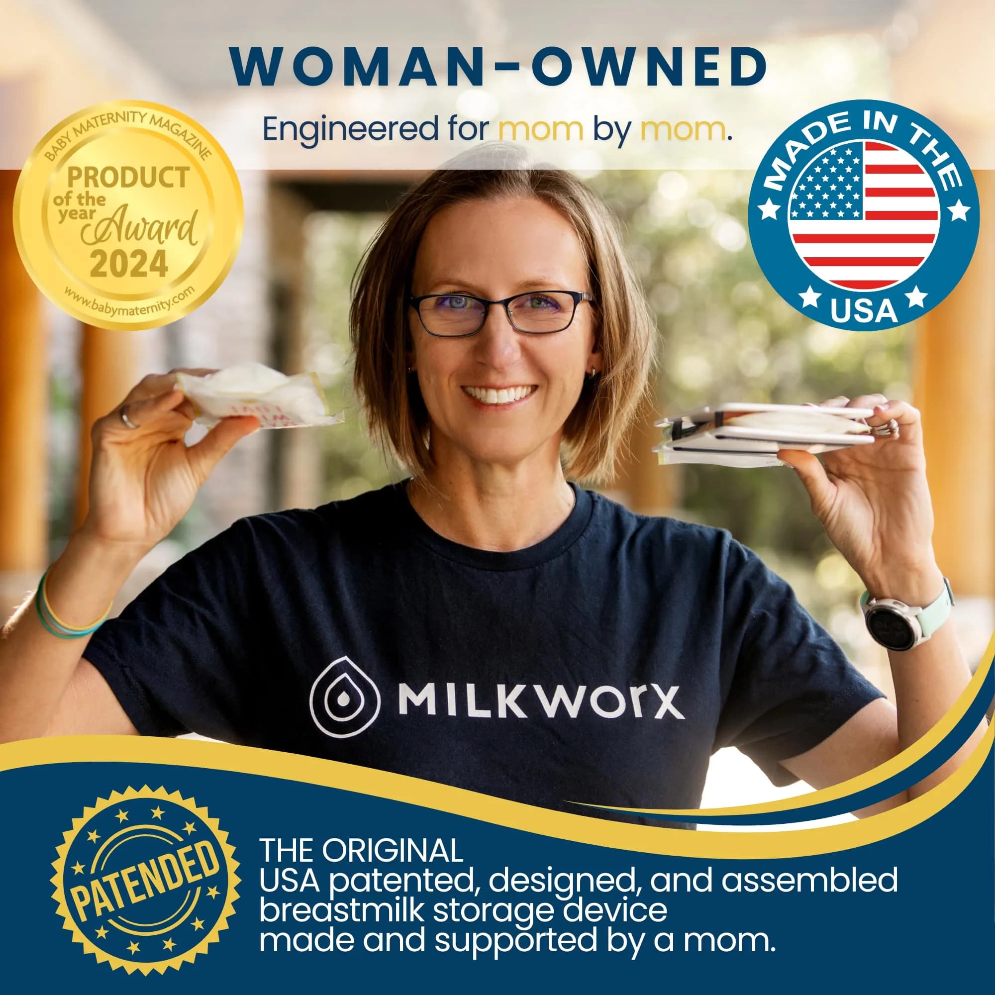 MilkWorx Freeze It Flat Breastmilk Freezer Organizer Black | Patented Flattener Doubles Freezer Storage - view 4