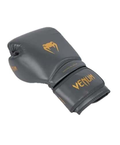 Venum Contender 1.5 Boxing Gloves - Grey/Gold - 14-Ounce | Durable Semi-Leather, Impact Absorbing Foam, Wrist Support thumbnail 3