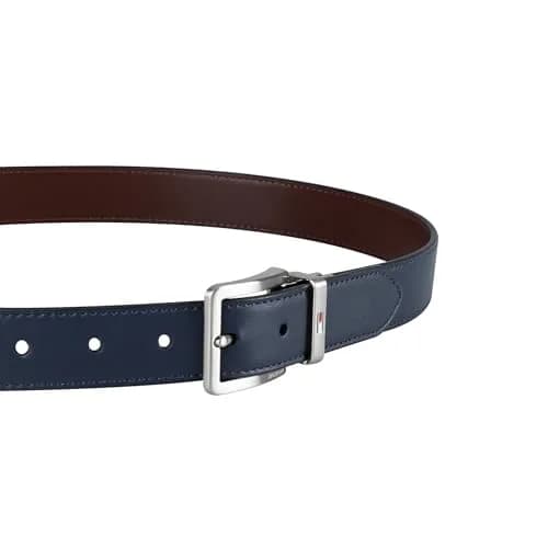 Tommy Hilfiger Men's 32mm Basic Dress Reversible Belt, Dark Brown/Black thumbnail 4