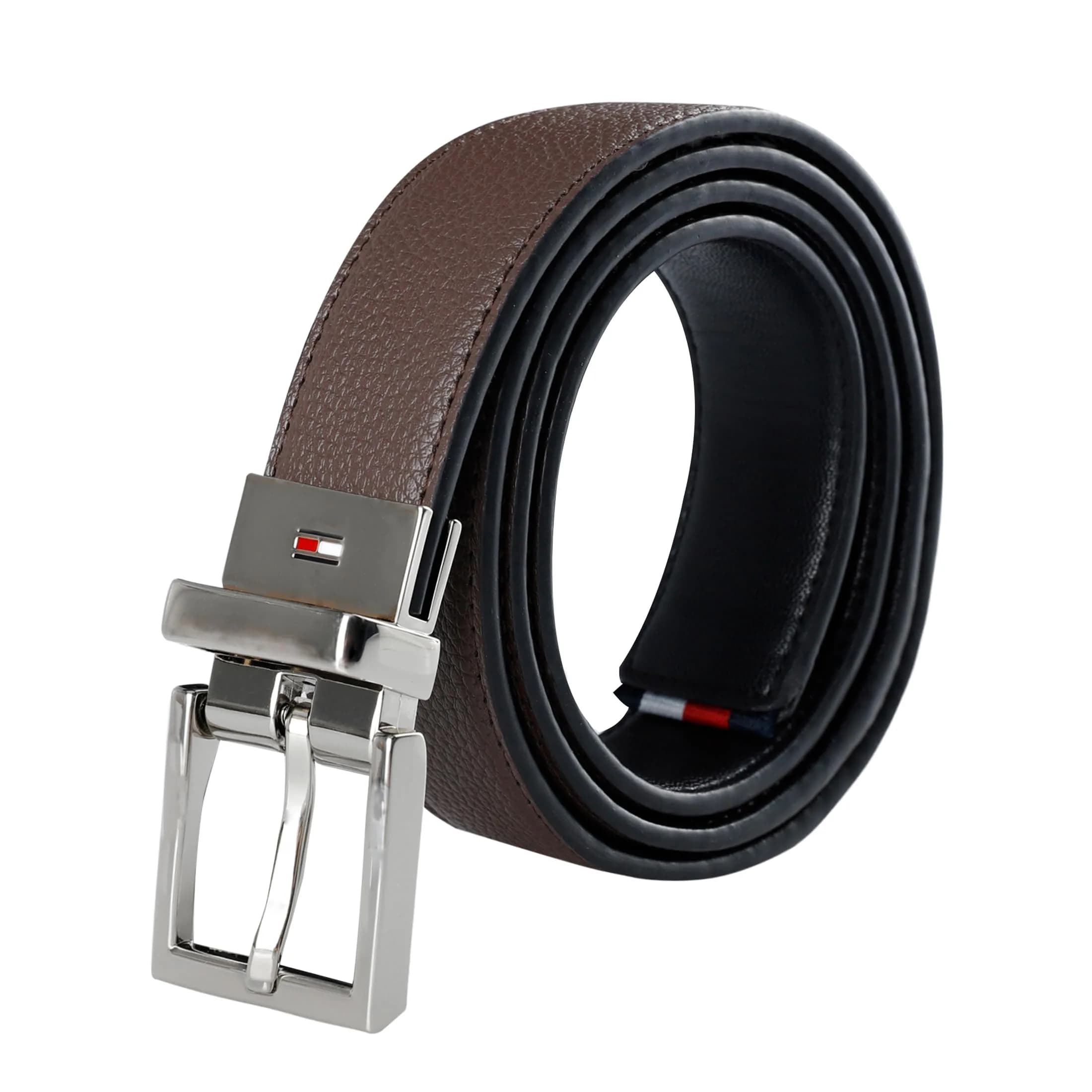 Tommy Hilfiger Men's 32mm Stretch Reversible Belt - Dark Brown/Black - main product image