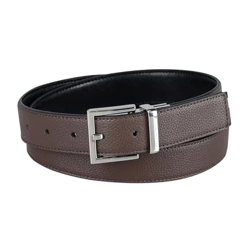 Tommy Hilfiger Men's 32MM STRETCH Reversible Belt, Black/Dark Brown, 1.25-inch Width thumbnail 2