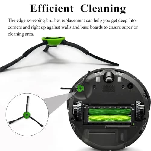 Soniicmomo 6 Pack Replacement Side Brushes for iRobot Roomba i, j, e Series | Green thumbnail 5