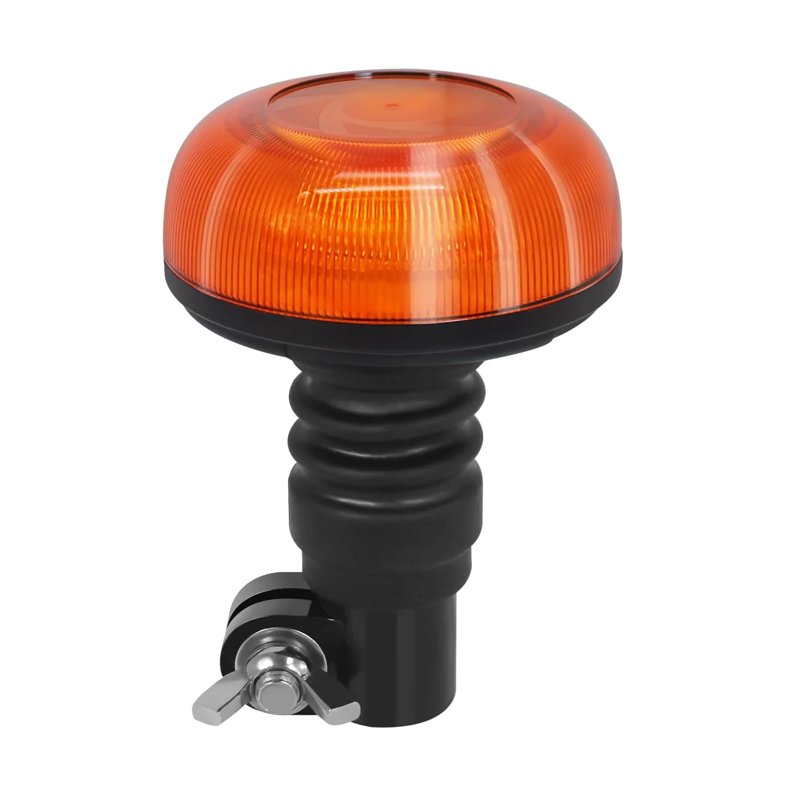 Agrieyes W57P Amber LED Beacon Light, Pole Mount Strobe Light 19W (12V) | High Visibility Emergency Vehicle Warning Light — Amber cover
