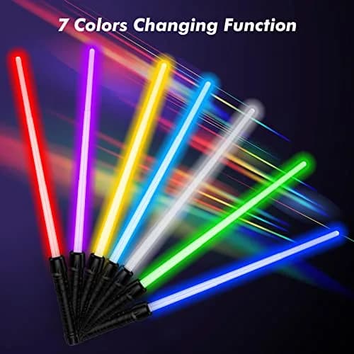 Kenpora Light Sabers for Kids | Extendable, Motion Sensitive FX Sound, Safe Plastic, 16.9-31.9 inches thumbnail 2