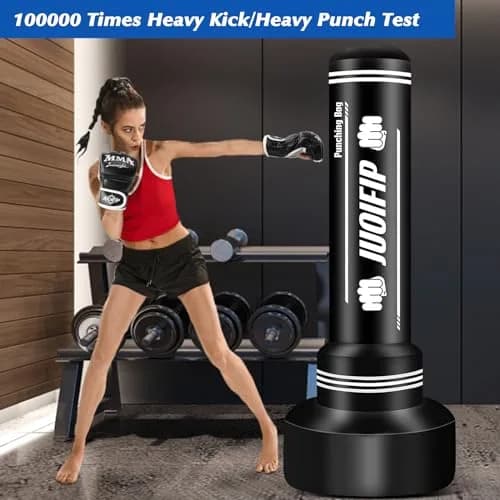 YORWHIN Freestanding Punching Bag 70" with Stand, Gloves & Pump | Heavy Duty Inflatable Boxing Bag for MMA Training thumbnail 4