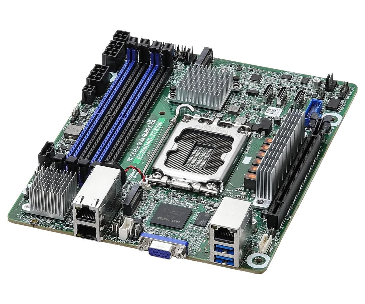 ASRock Rack EPYC4000D4U Motherboard Micro-ATX DDR5 ECC UDIMM PCIe5.0 | Server & Workstation Ready — Silver