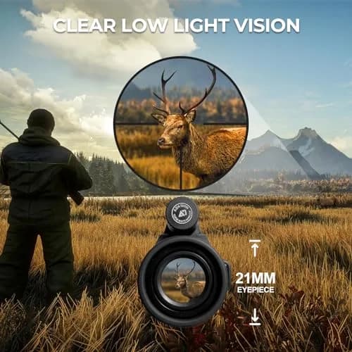 Adasion 15x56 Monoculars for Adults High Powered | HD Vision, IPX7 Waterproof, Phone Adapter & Tripod thumbnail 2