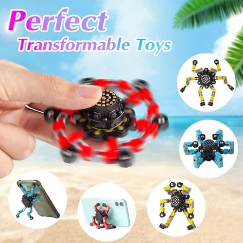 Gokeey Transformable Fidget Spinners 3 Pcs | Stress Relief Sensory Toys for Kids and Adults thumbnail 7