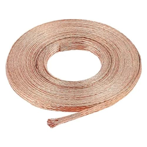 BENECREAT 6mm Copper Braided Wire 8.75 Yards (25.4 mm / 1mm Thick) | Ground Strap for Noise Reduction thumbnail 1