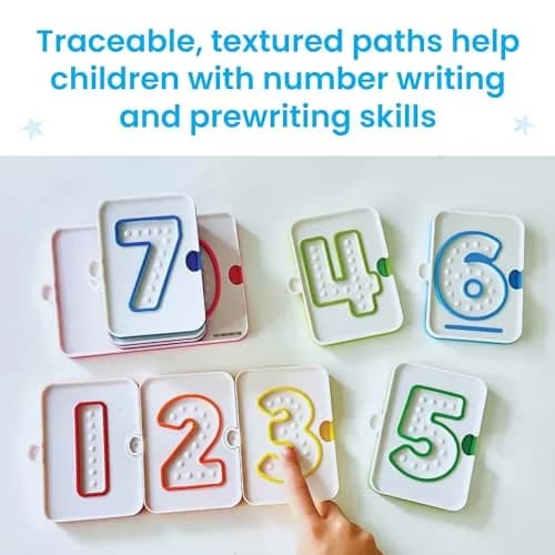 hand2mind Sensory Number Trays, Learning Numbers for Kids, Ages 3+ | Multicolor, Textured & Stackable thumbnail 3