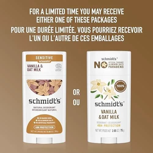Schmidt's Vanilla & Oat Milk Deodorant Stick | 100% Natural, Vegan, Cruelty-Free, 75ml thumbnail 4