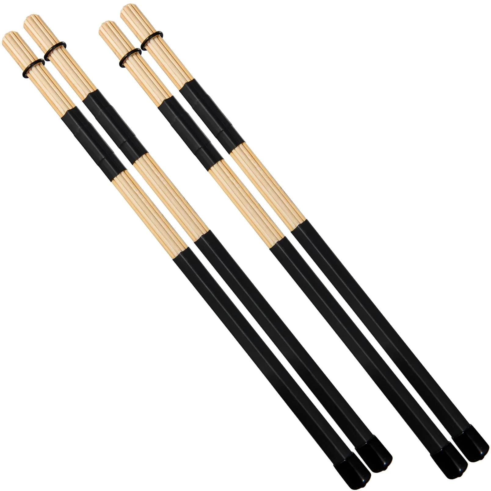 LALAOKS 2Pair Drumsticks Bamboo Punk for Jazz Folk Music | Durable & Eco-Friendly (70-120 chars) — Black