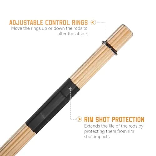 LALAOKS 2Pair Drumsticks Bamboo Punk for Jazz Folk Music | Durable & Eco-Friendly (70-120 chars) thumbnail 2