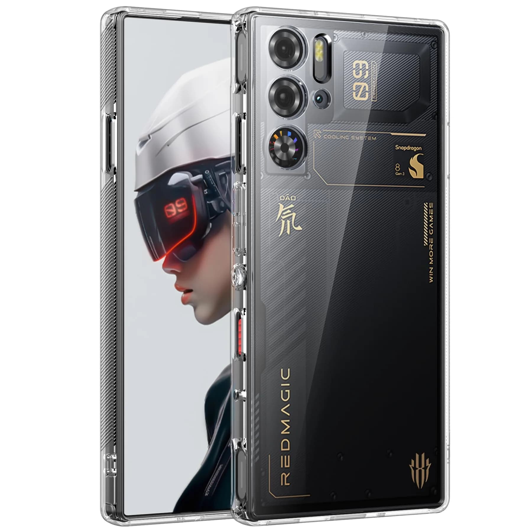 Cresee Crystal Clear Case for Red Magic 9 Pro/9S Pro 6.8" | Shockproof TPU Bumper, Hybrid PC Back — Transparent