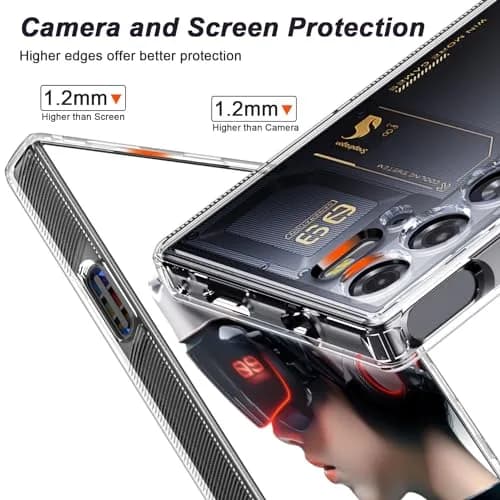 Cresee Crystal Clear Case for Red Magic 9 Pro/9S Pro 6.8" | Shockproof TPU Bumper, Hybrid PC Back thumbnail 6