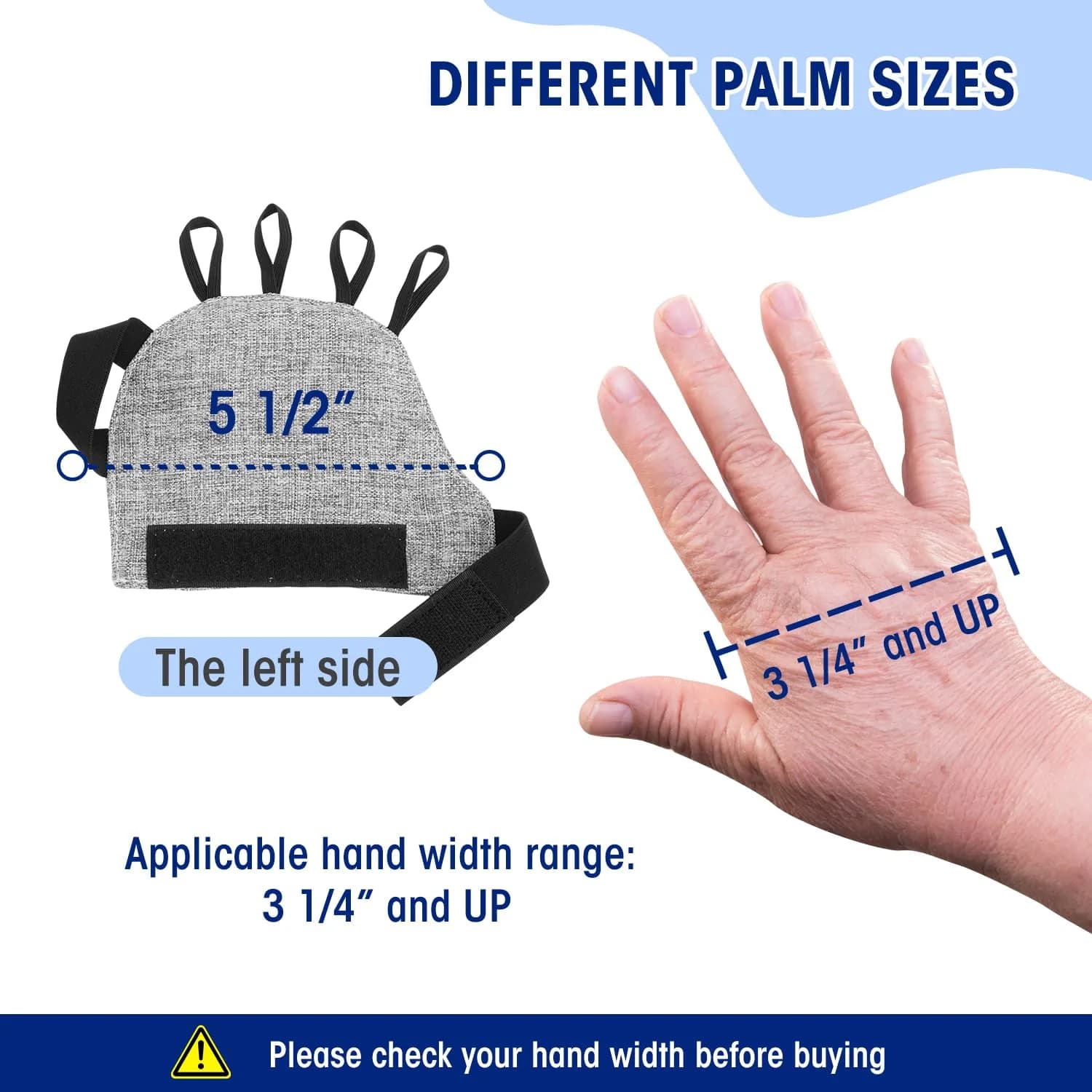 Zipcase Large Size Weighted Gloves for Tremors, 1/2lb (227g), Left, Gray - view 2