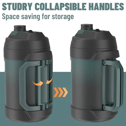 Zukro 1 Gallon Insulated Stainless Steel Water Jug 3.79L (128oz) | Keeps Cold 48 Hrs, Triple Wall Vacuum Insulation thumbnail 7